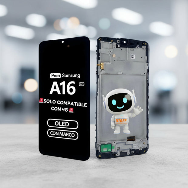 Pantalla Display Para Samsung A16 4g Oled Con Marco Premium Negro