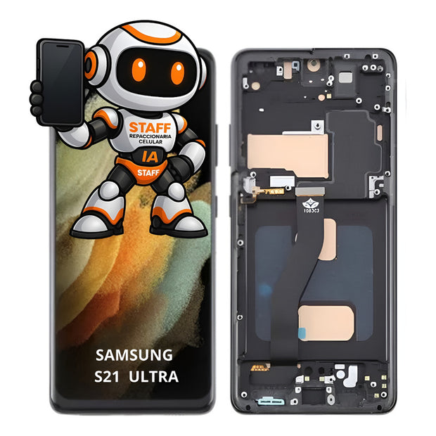 Pantalla Samsung S21 Ultra Alta Calidad Premium Con Marco