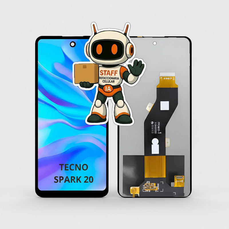 Pantalla Compatible Tecno Spark 20 Alta Calidad Premium Negro