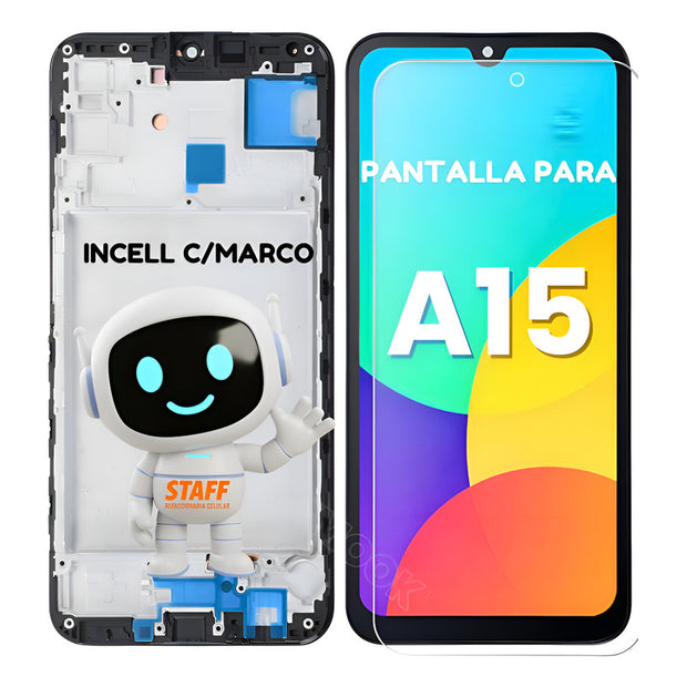 Pantalla Display Para Samsung A15 4g 5g A155  Incell Marco Negro