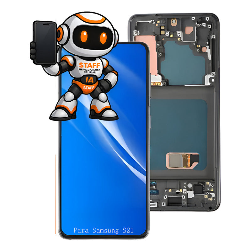 Pantalla Samsung S21  Con Marco Calidad Premium Negro