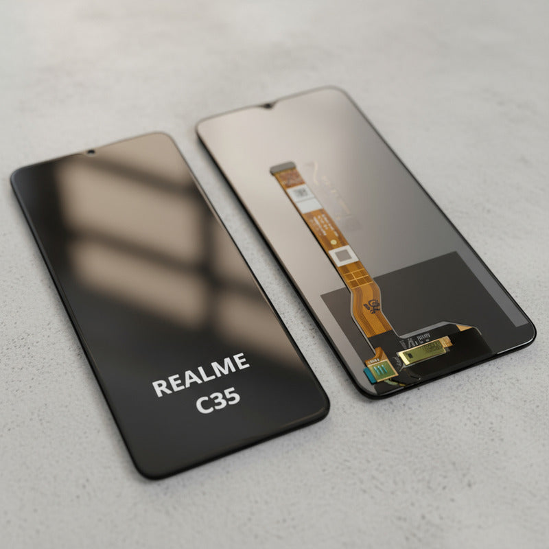 Pantalla Compatible Realme C35 Alta Calidad Premium Negro