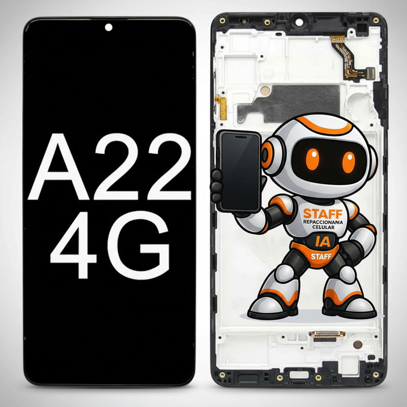 Pantalla Samsung A22 4g Incell C/ Marco A225 Calidad Premium Negro