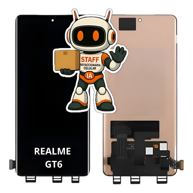 Pantalla  Realme Gt6 Amoled Rmx3851 Alta Calidad Premium Negro