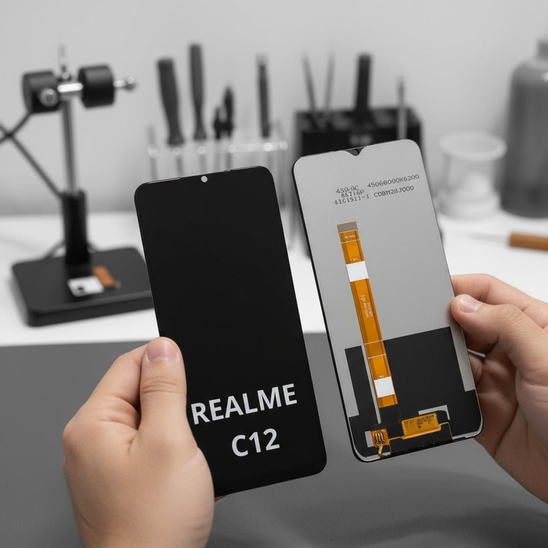 Pantalla Compatible Realme C12 Alta Calidad Premium Negro