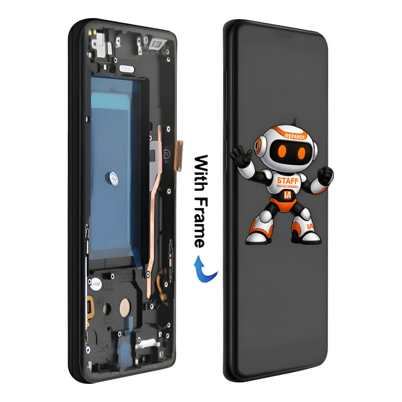 Pantalla Compatible Samsung S9 Marco Premium Negro