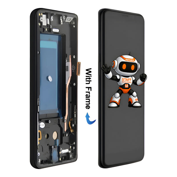 Pantalla Compatible Samsung S9 Marco Premium Negro