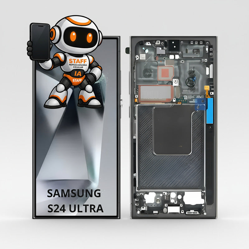 Pantalla Compatible Samsung S24 Ultra  Marco Premium Negro