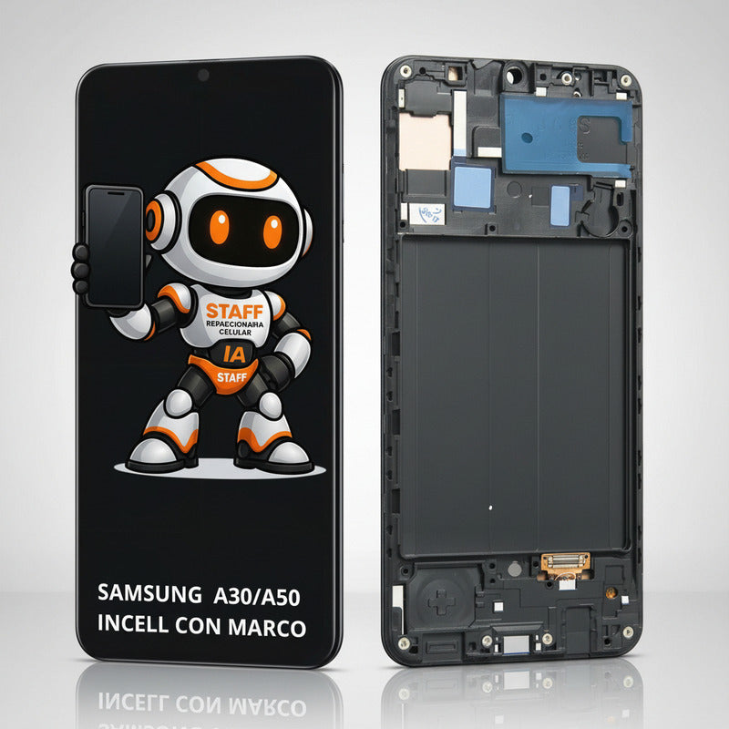 Pantalla Samsung A30/ A50 A505 Incell  Marco Calidad Premium Negro