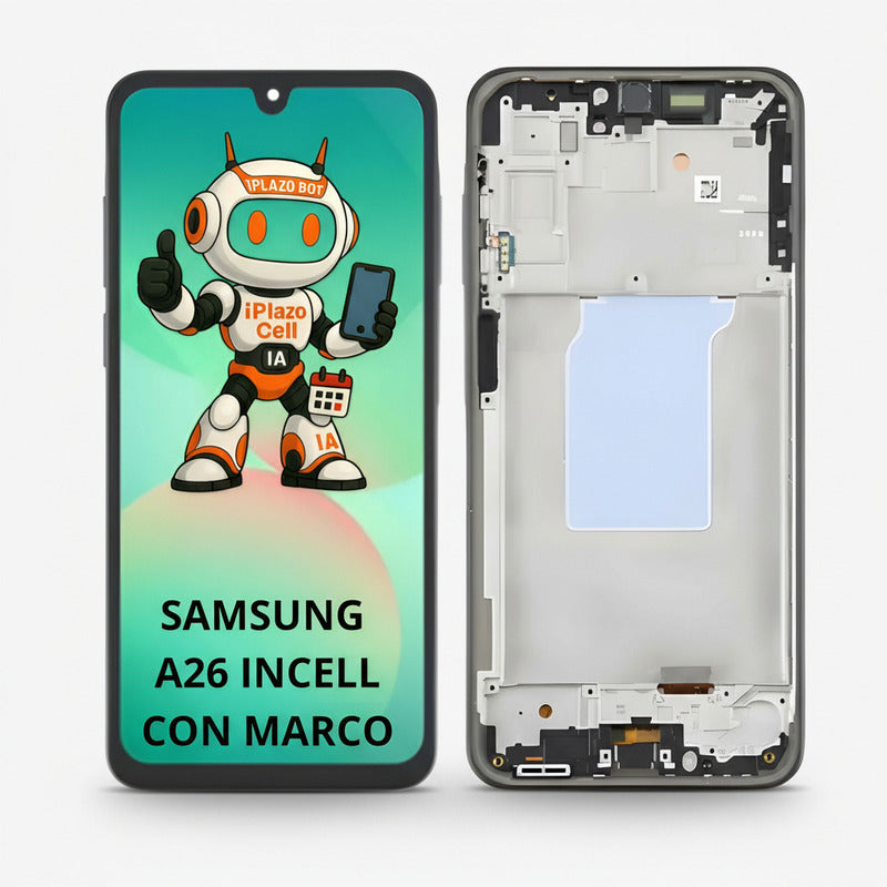 Pantalla  Sasmung A26 A266 Incell Con Marco Calidad Premium Negro