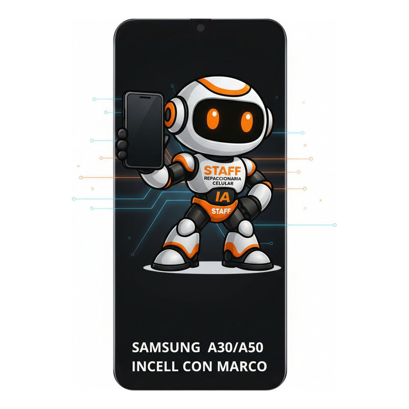 Pantalla Samsung A30/ A50 A505 Incell  Marco Calidad Premium Negro