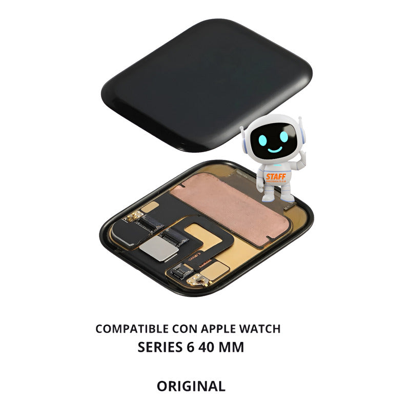 Pantalla Display Para Apple Watch Series 6 40 Mm Premium Negro