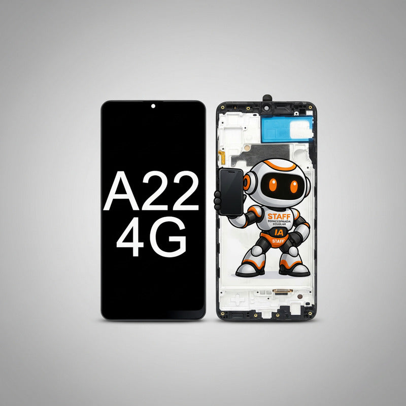 Pantalla Samsung A22 4g Incell C/ Marco A225 Calidad Premium Negro