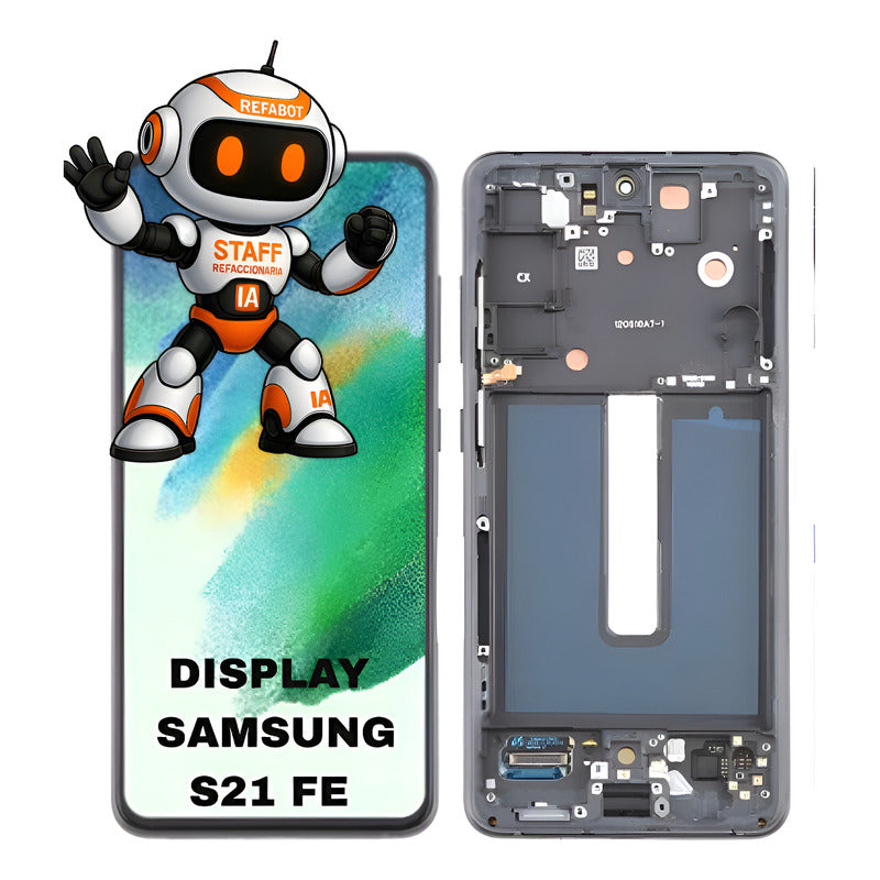 Pantalla Compatible Samsung S21 Fe Premium C Marco Negro