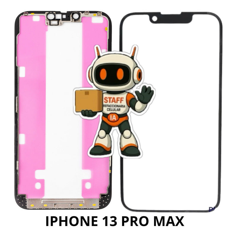 Cristal Glass Oca + Frame Bisel iPhone 13 Pro Max