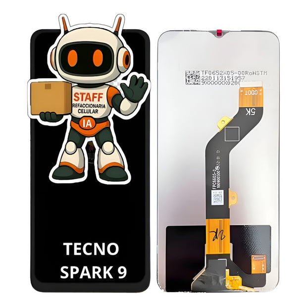 Pantalla Compatible Tecno Spark 9  Alta Calidad Premium Negro