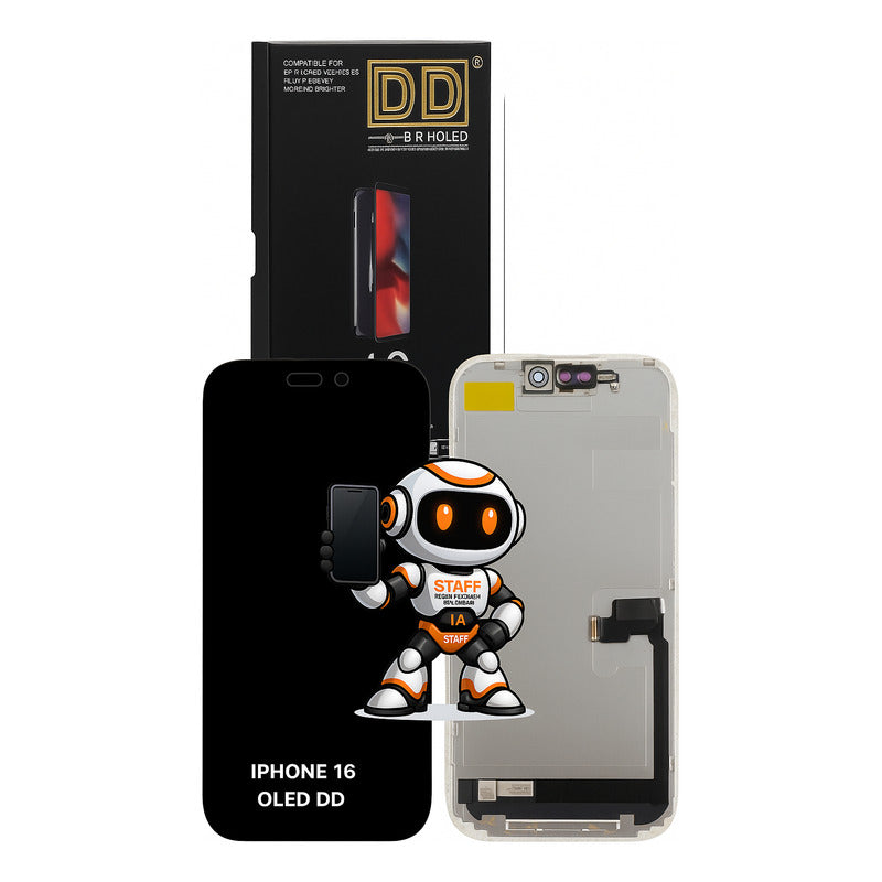 Pantalla iPhone 16 Oled Dd Alta Calidad Premium Negro