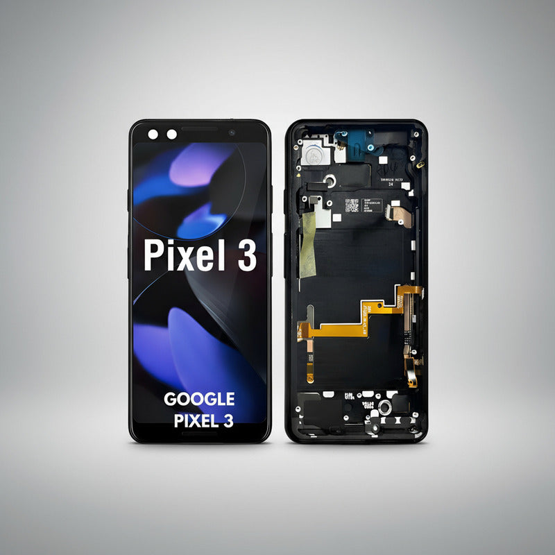 Pantalla Compatible Google Pixel 3 C Marco   Alta Calidad Negro