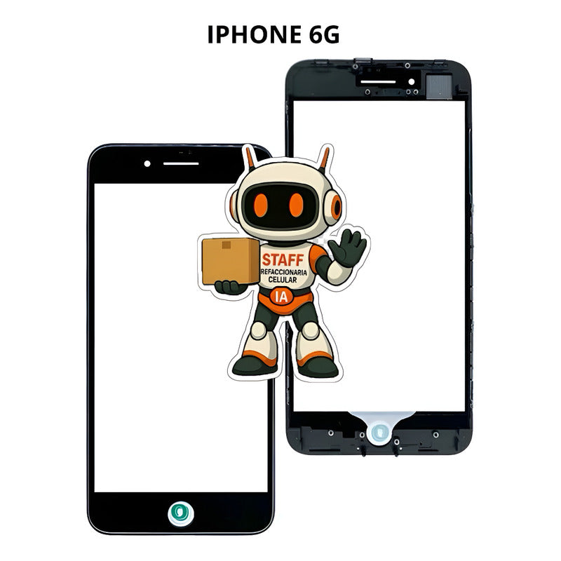 Glass Oca Negro  iPhone 6g  Alta Calidad Premium