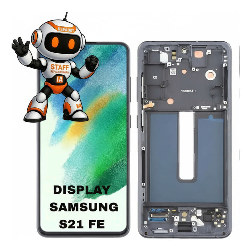 Pantalla Compatible Samsung S21 Fe Premium C Marco Negro