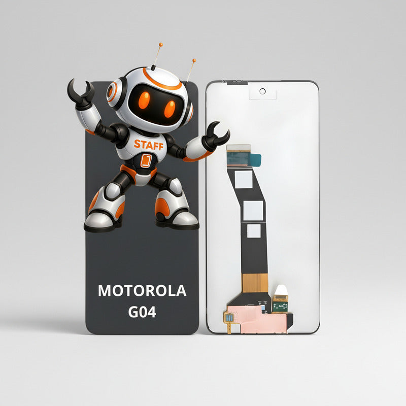 Pantalla Compatible Motorola G04  Alta Calidad Premium Negro