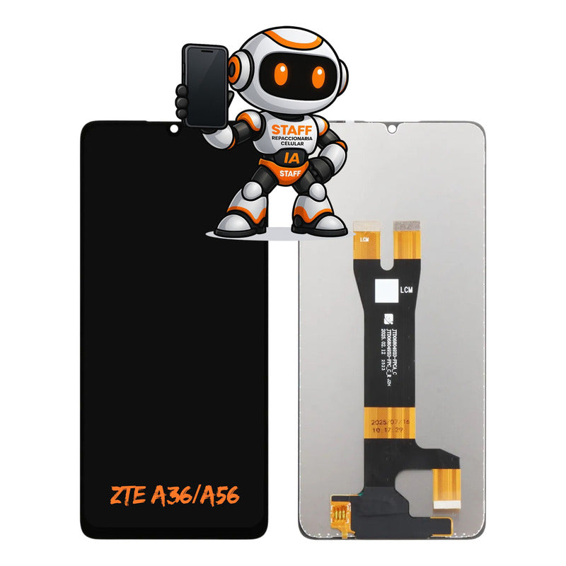 Pantalla Zte A36/a56 Alta Calidad Premium Negro