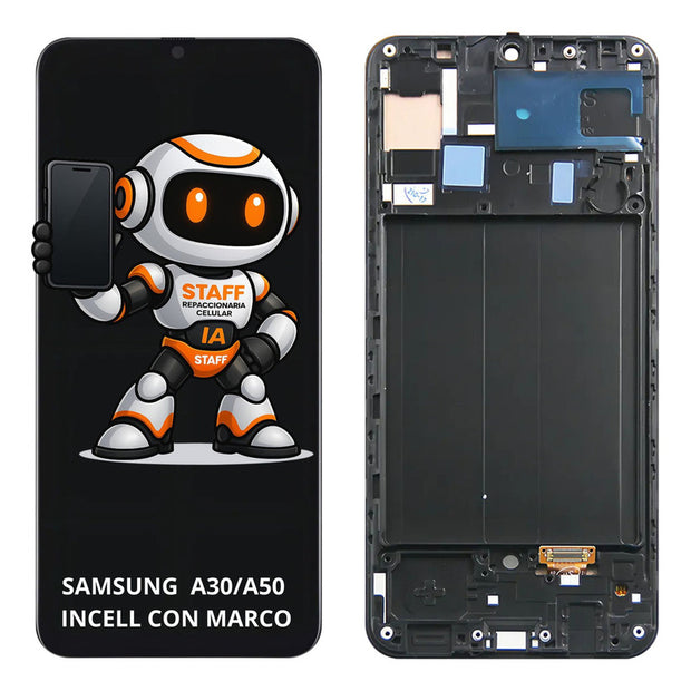 Pantalla Samsung A30/ A50 A505 Incell Marco Calidad Premium Negro