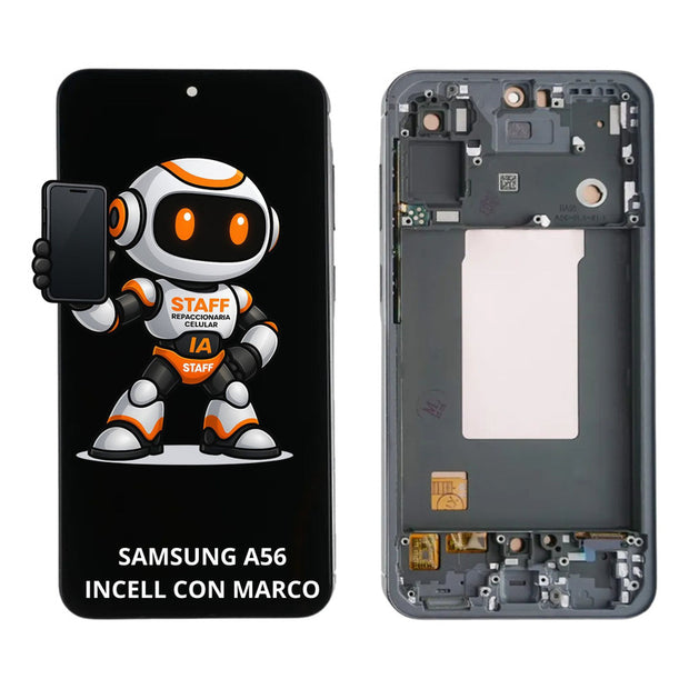 Pantalla Samsung A56 Incell Con Marco Alta Calidad Premium Negro