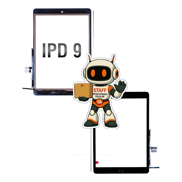 Touch Tactil Premium Compatible  iPad 9  A2602 A2603 Calidad Negro