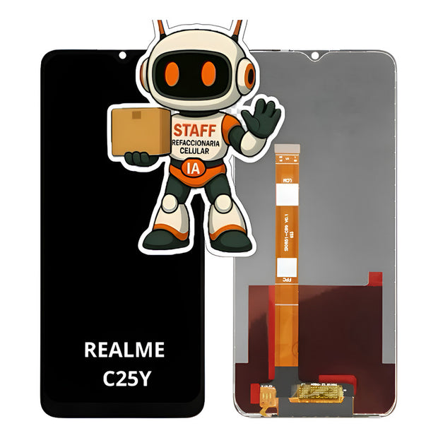 Pantalla Compatible Realme C25y Alta Calidad Premium Negro