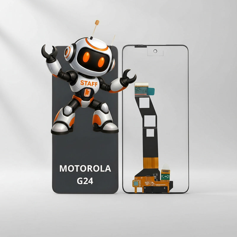 Pantalla Compatible Motorola G24  Alta Calidad Premium Negro