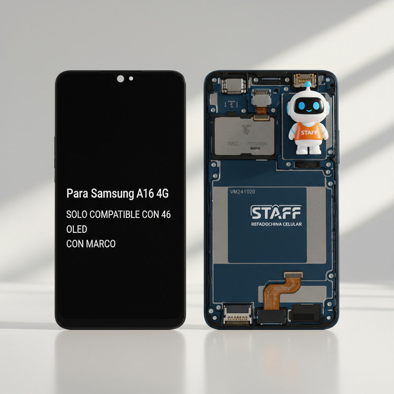 Pantalla Display Para Samsung A16 4g Oled Con Marco Premium Negro