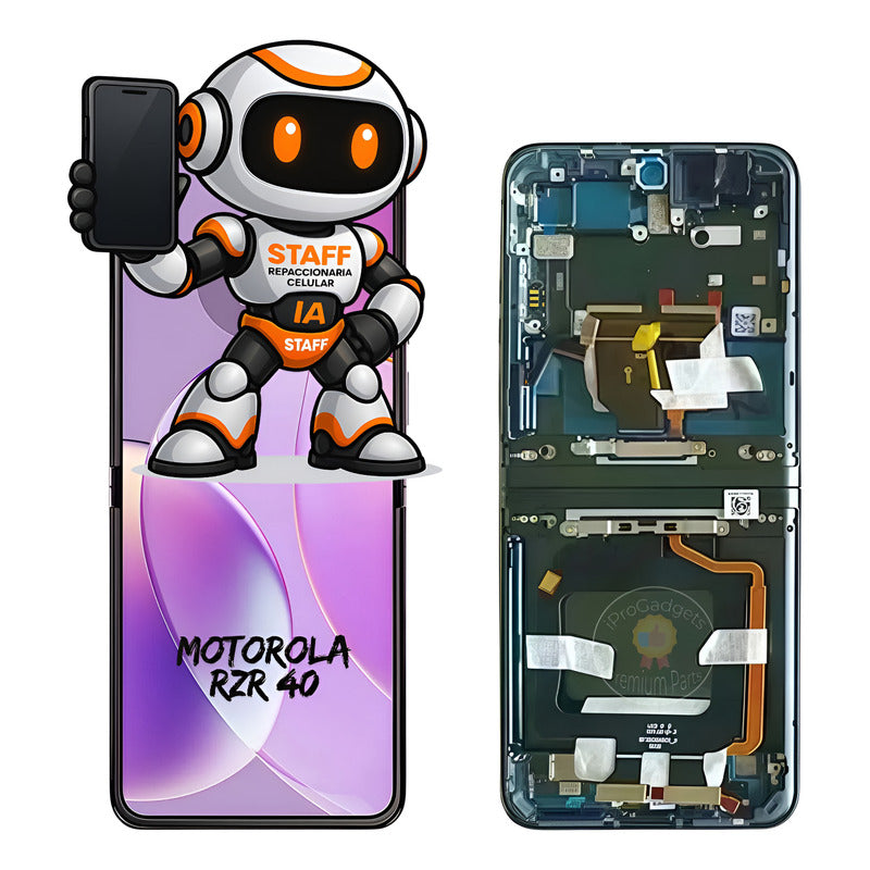 Pantalla Lcd Rzr 40 Xt2323 Con Marco Alta Calidad Premium Negro