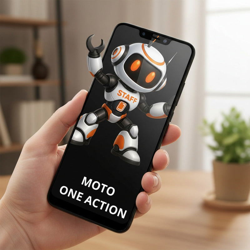 Pantalla Compatible Motorola One Action Alta Calidad Premium Negro