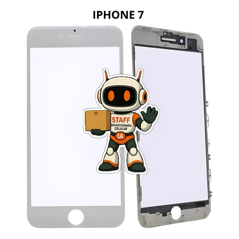 Glass Oca Blanca  iPhone 7  Alta Calidad Premium