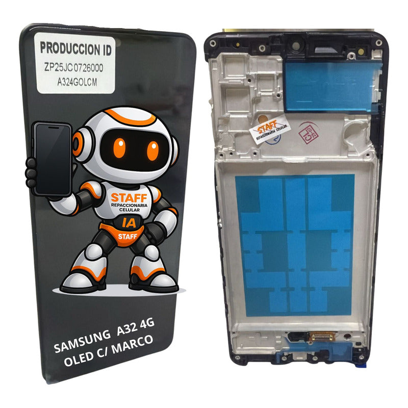 Pantalla Samsung A32 4g  Oled Con  Marco Calidad Premium Negro