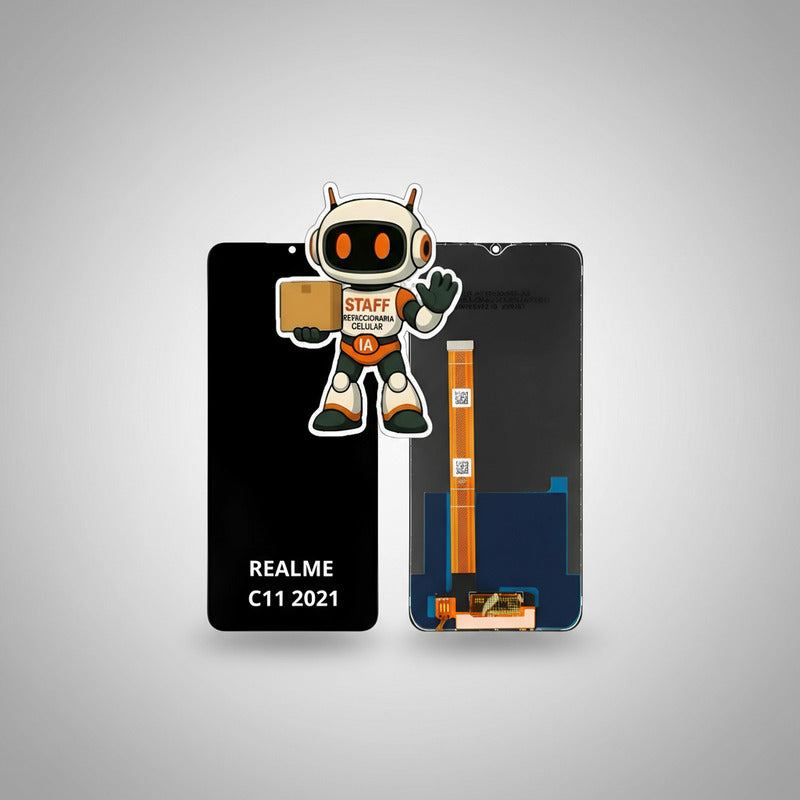 Pantalla Compatible Realme C11 2021  Alta Calidad Premium Negro