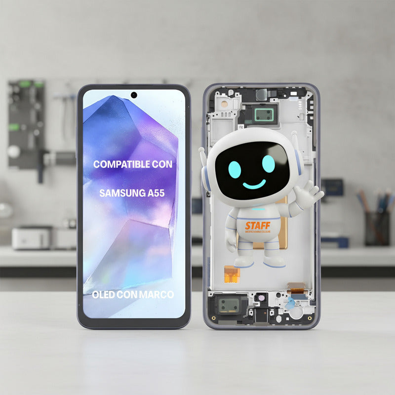 Pantalla Display Oled Para Samsung A55 Con Marco Premium Negro