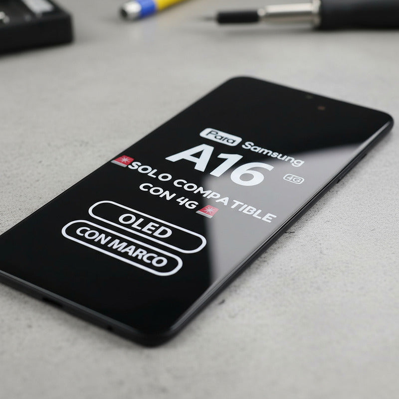 Pantalla Display Para Samsung A16 4g Oled Con Marco Premium Negro