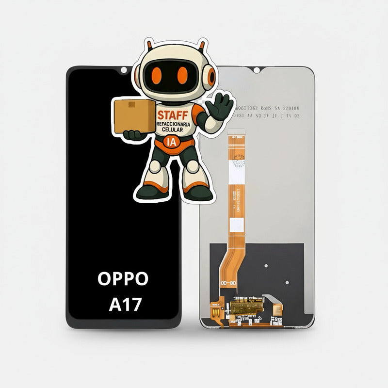 Pantalla Compatible Oppo A17 / A17k  Alta Calidad Premium Negro
