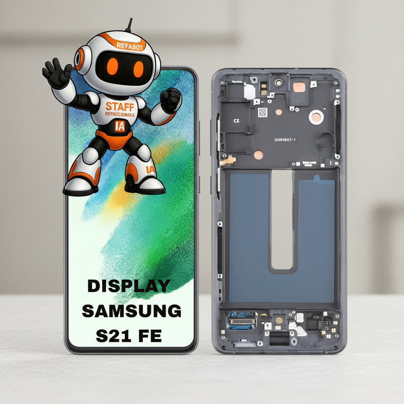 Pantalla Compatible Samsung S21 Fe Premium C Marco Negro