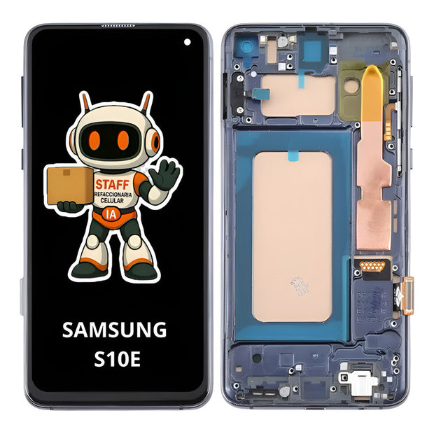 Pantalla Samsung S10e Smg-970 Con Marco Premium Negro