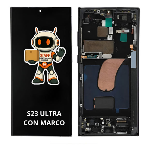 Pantalla  Samsung S23 Ultra Con Marco Alta Calidad Premium Negro