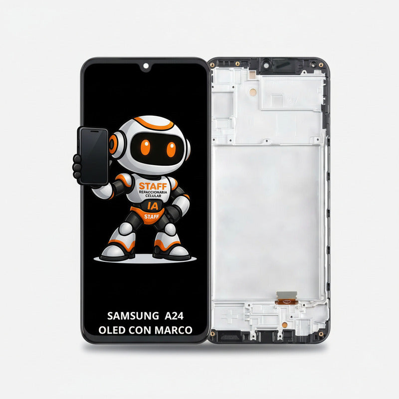 Pantalla Samsung A24 A245 Oled C/ Marco Alta Calidad Premium Negro