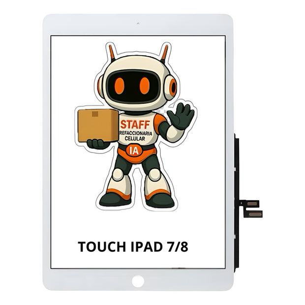 Touch Tactil  Compatible iPad 7/8 Blanca Calidad Premium Blanco