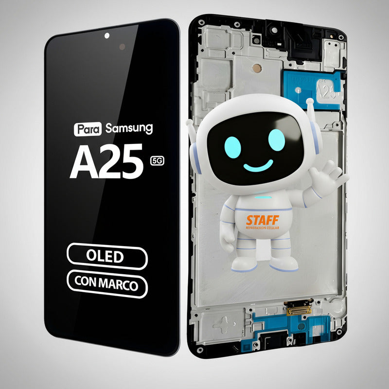 Pantalla Display Para Samsung A25 5g A256 Oled Marco Premium Negro