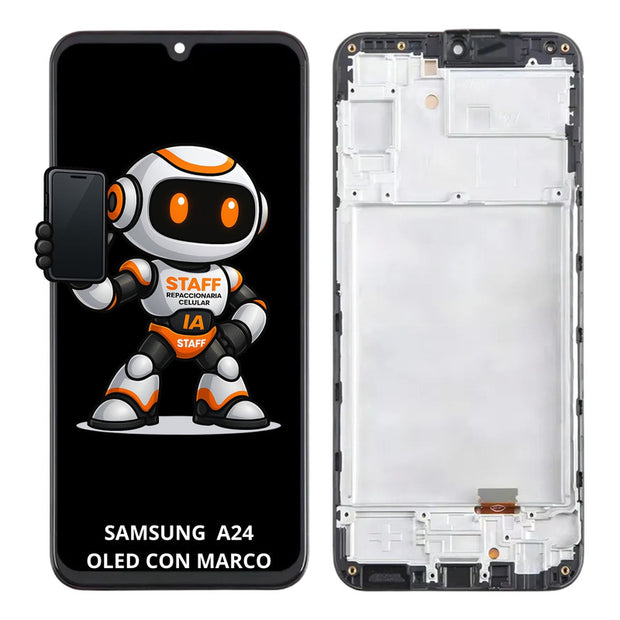 Pantalla Samsung A24 A245 Oled C/ Marco Alta Calidad Premium Negro