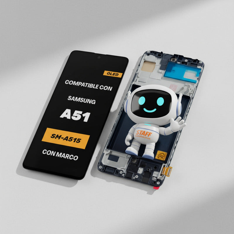 Pantalla Display Oled Para Samsung A51 Con Marco Premium Negro