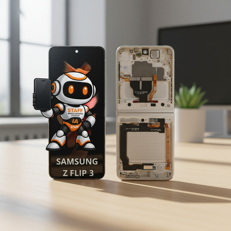 Pantalla Display Premium Z Flip 3 Táctil Calidad Alta Color Blanco