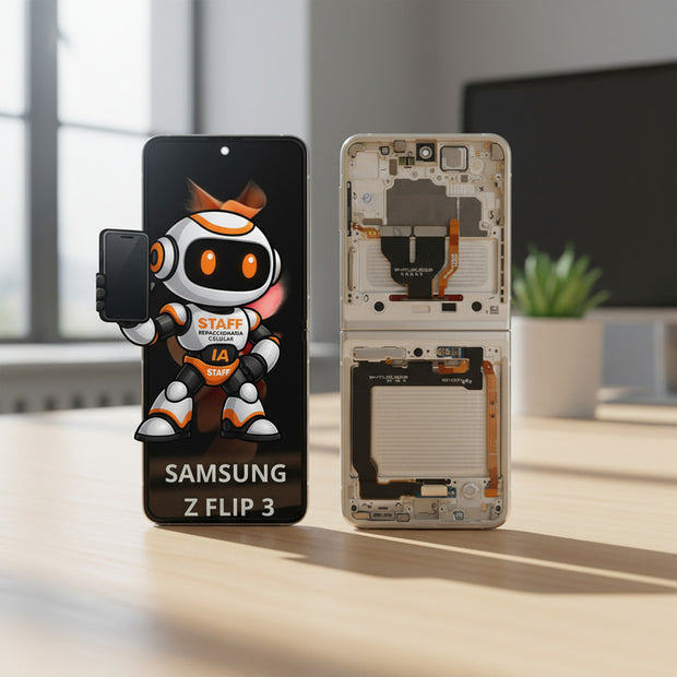 Pantalla Display Premium Z Flip 3 Táctil Calidad Alta Color Blanco